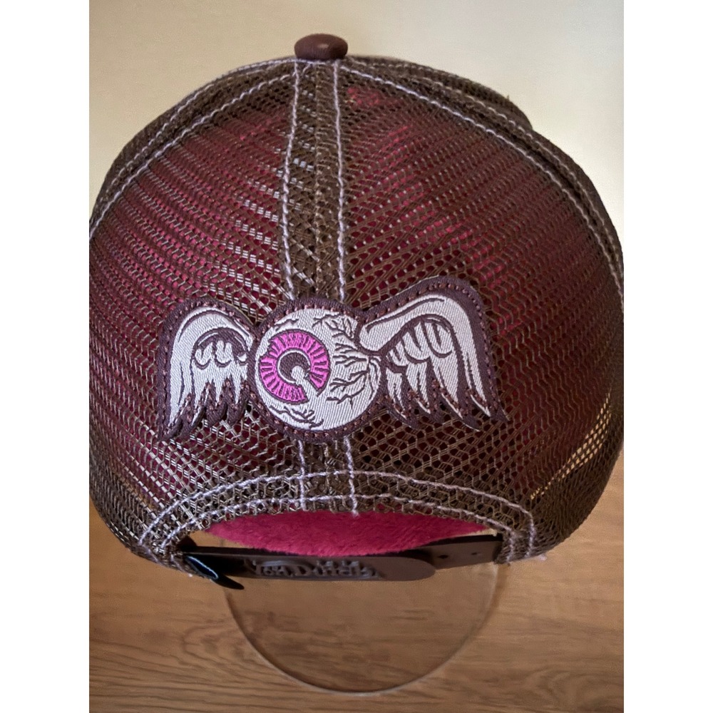 Von Dutch Sepia Stone Brown Pink Flying Eyeball Trucker Y2K Vibe NWT - Picture 5 of 8